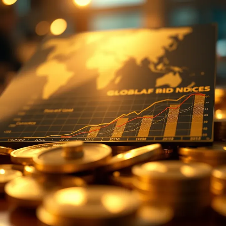 Graph illustrating trends in global gold prices influenced by economic factors