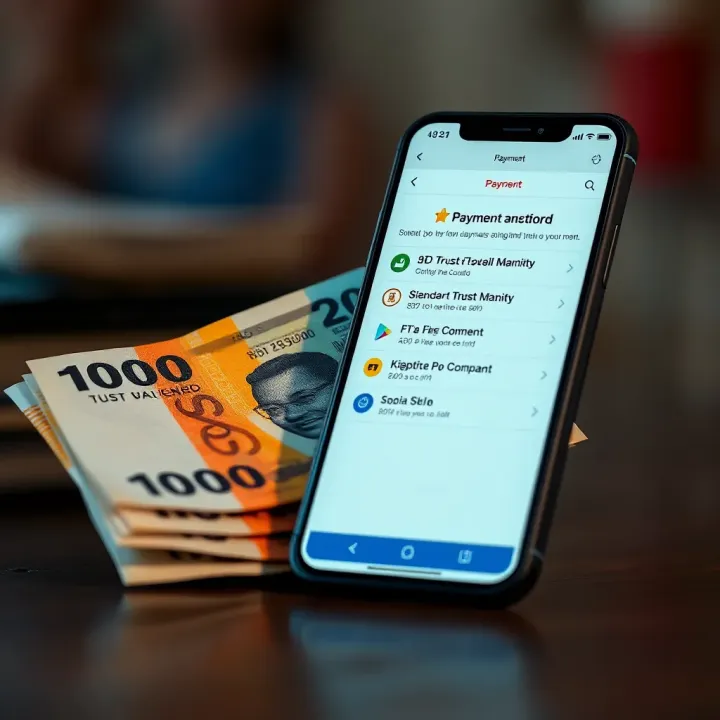Digital illustration of Nigerian Naira notes alongside mobile phone indicating multiple payment options for crypto funding