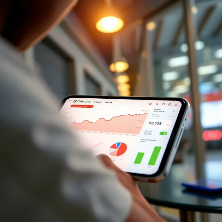 Utilizing Fintech Platforms for Business Funding in Nigeria Digital interface displaying fintech loan application and financial analytics on smartphone