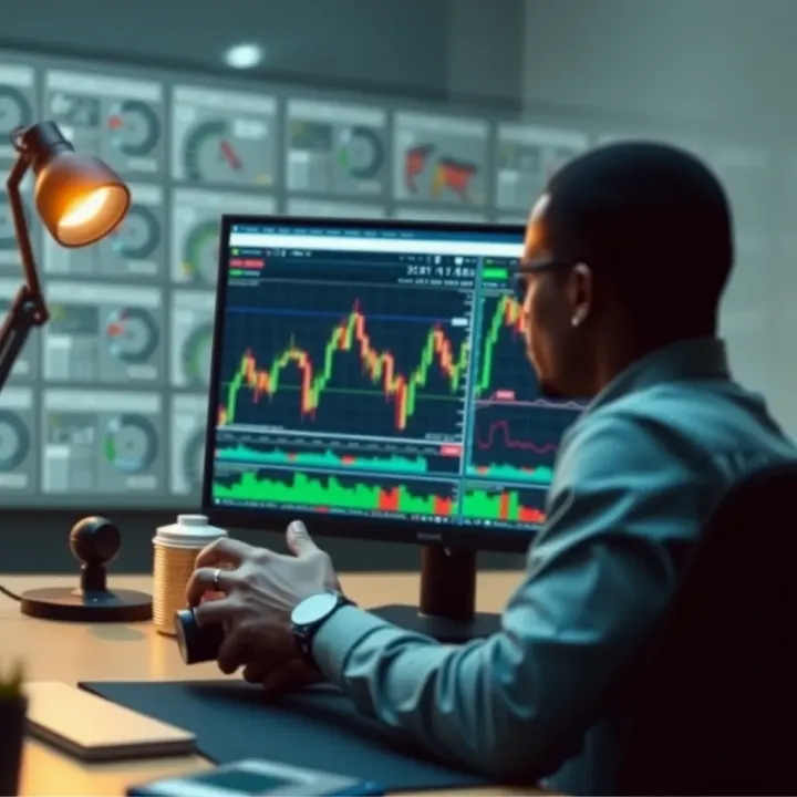 Trusted Forex Platforms and Risk Management in Nigerian Market Illustration of secure online forex trading platform interface with charts and risk management tools