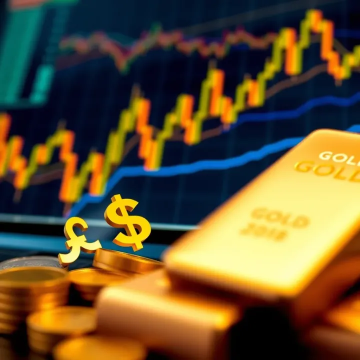Visual representation of gold investment strategy with Nigerian naira symbols and market charts