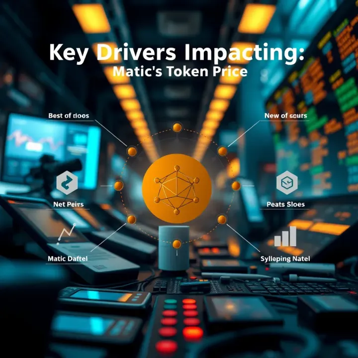 Illustration showing key factors influencing the value of Polygon's native cryptocurrency within the crypto market