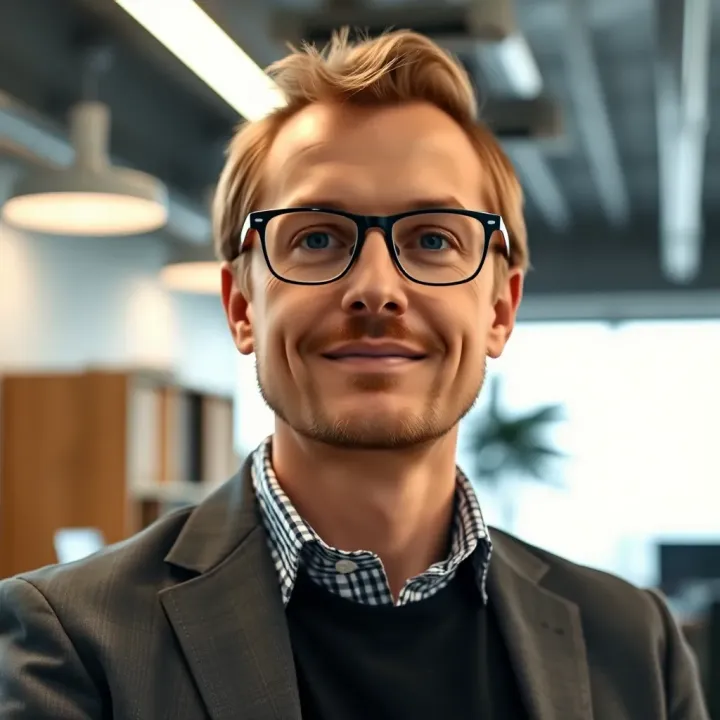 Portrait of Martin Lorentzon in a modern office setting representing a tech entrepreneur