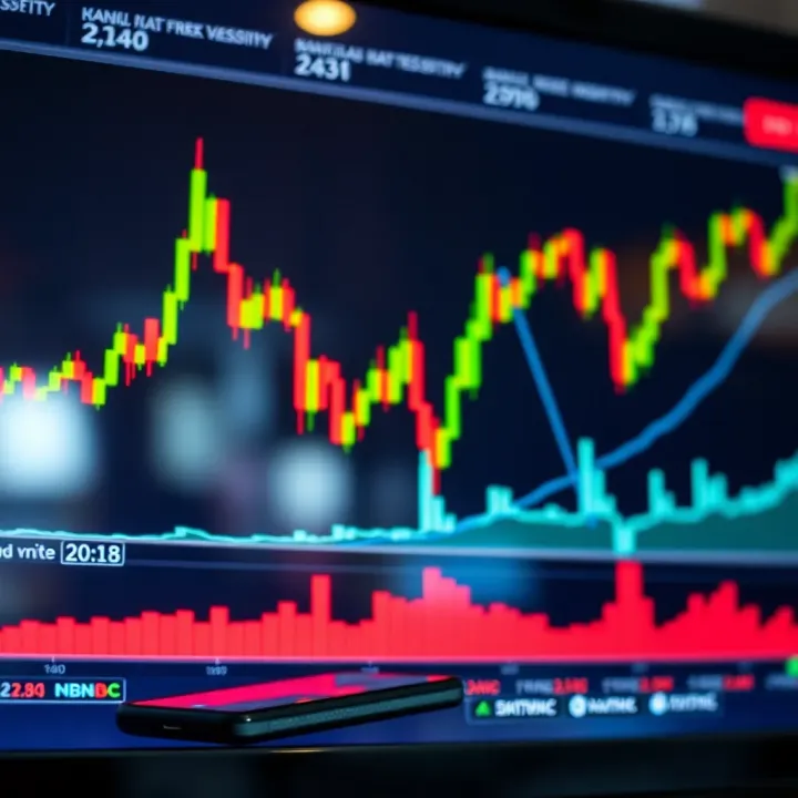 Graph showing market volatility and trading volume during the New York forex session