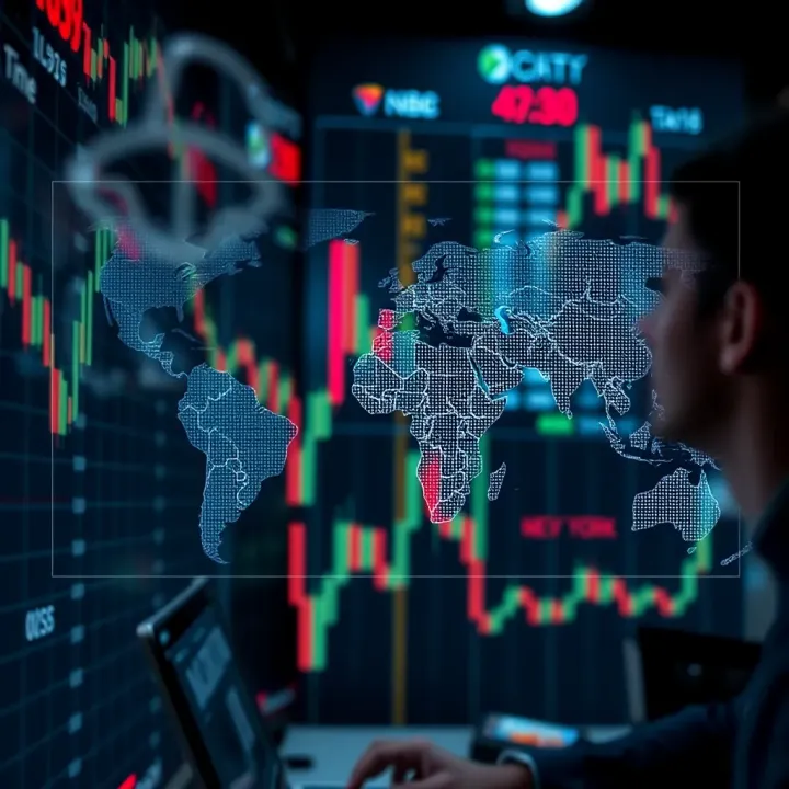 Illustration showing the overlap of New York and other global forex market sessions