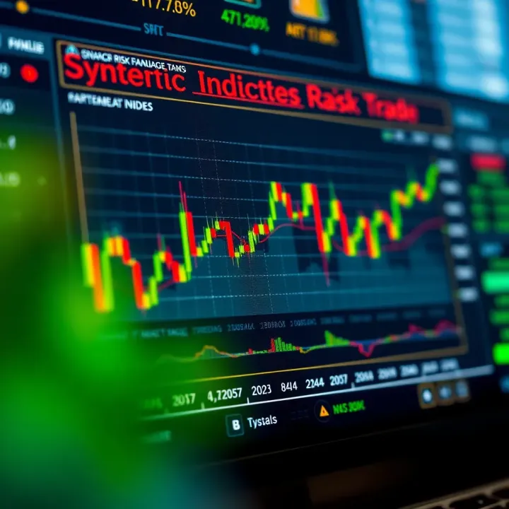 Conceptual chart illustrating risk management strategies in synthetic indices trading