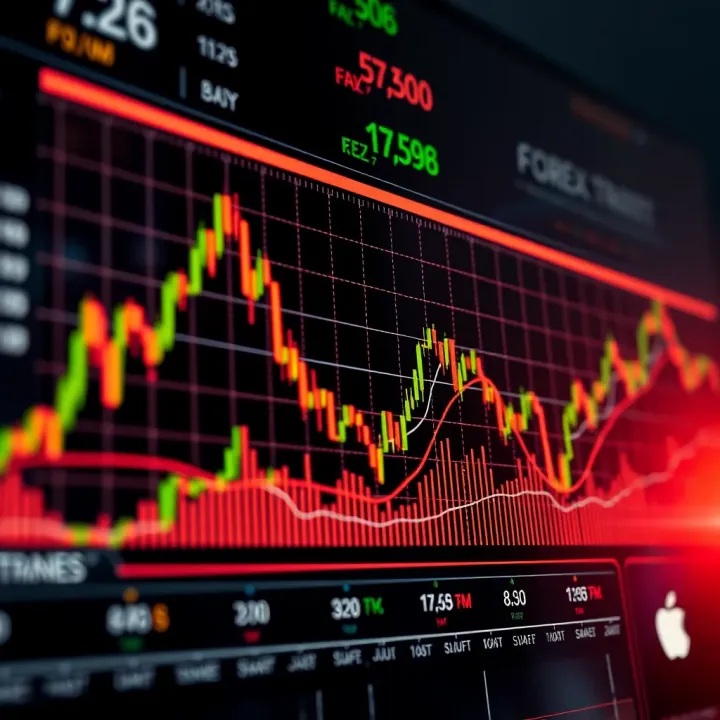 Forex Market Trends and Indicators in Trading Graph showing forex market trends with indicators used by signal apps for effective trading