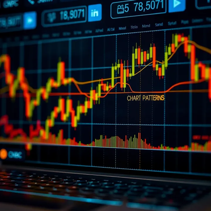 Illustration of various chart pattern shapes used in financial trading analysis