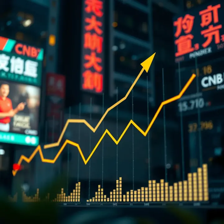 Graphical representation of market growth and strategic development influenced by Ben Zhou's leadership
