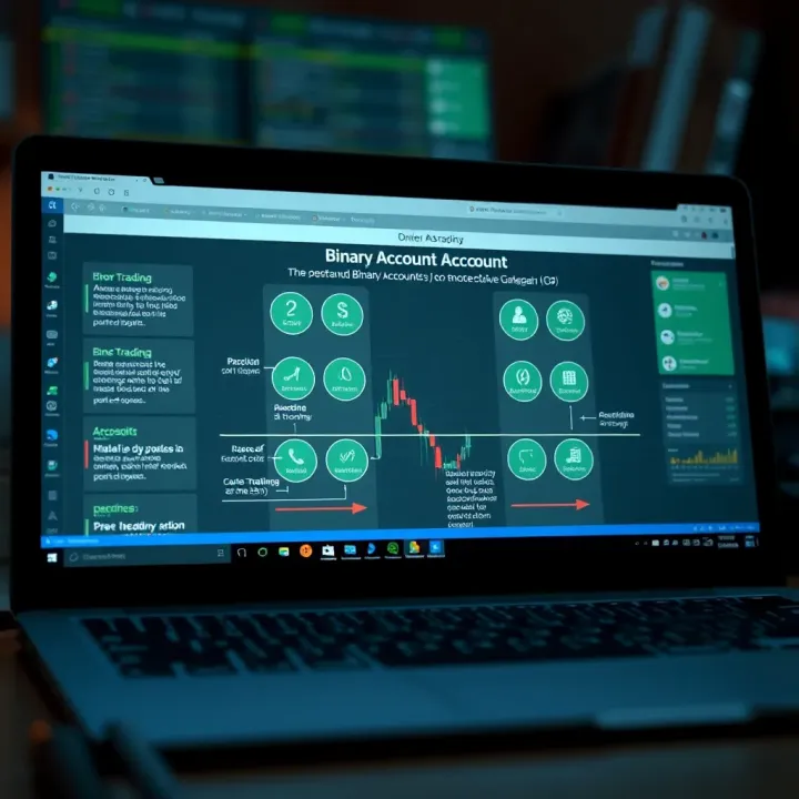 Diagram illustrating the structure and components of a binary account in online trading platforms