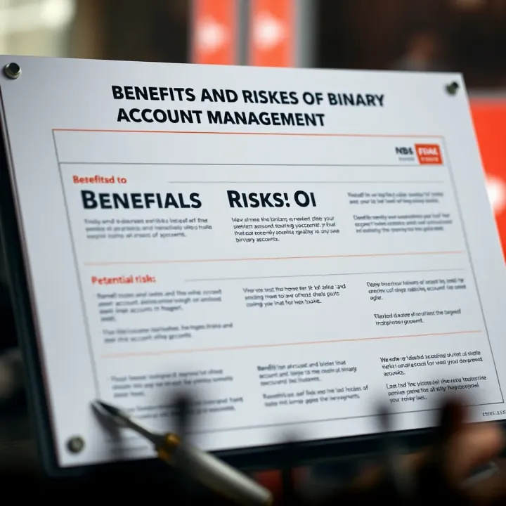 Benefits and Risks of Binary Account Management Chart depicting benefits and potential risks associated with managing binary accounts effectively