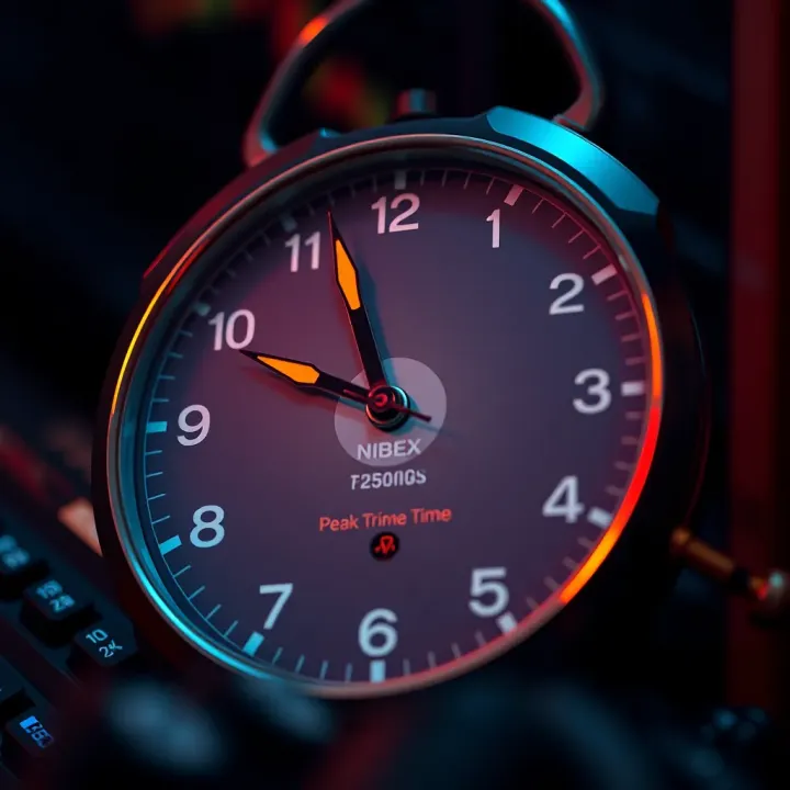 Clock highlighting forex trading sessions relevant to Nigerian timezone with indicators for peak liquidity and volatility periods