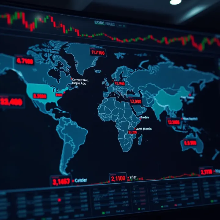 Overview of Major Global Forex Trading Sessions Global forex trading sessions displayed on a world map highlighting major financial centers and their active hours