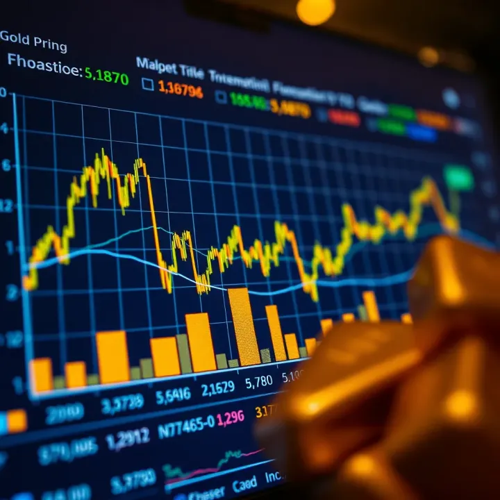 Chart displaying methods used for forecasting gold prices with emphasis on technical and fundamental analysis