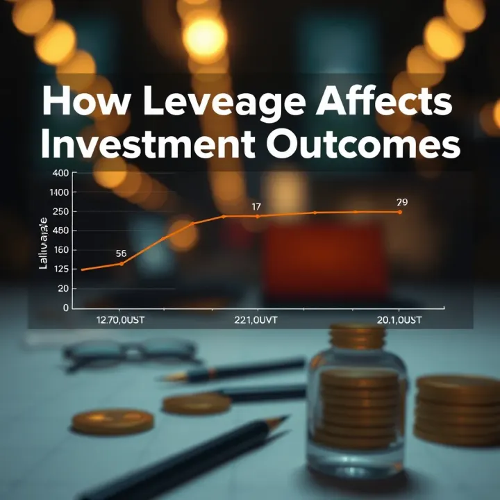 Diagram illustrating leverage impact on investment returns and potential risks in financial markets