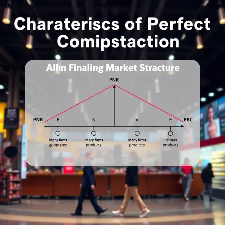 Characteristics of Perfect Competition Market Structure Diagram illustrating the characteristics of perfect competition including many firms and identical products
