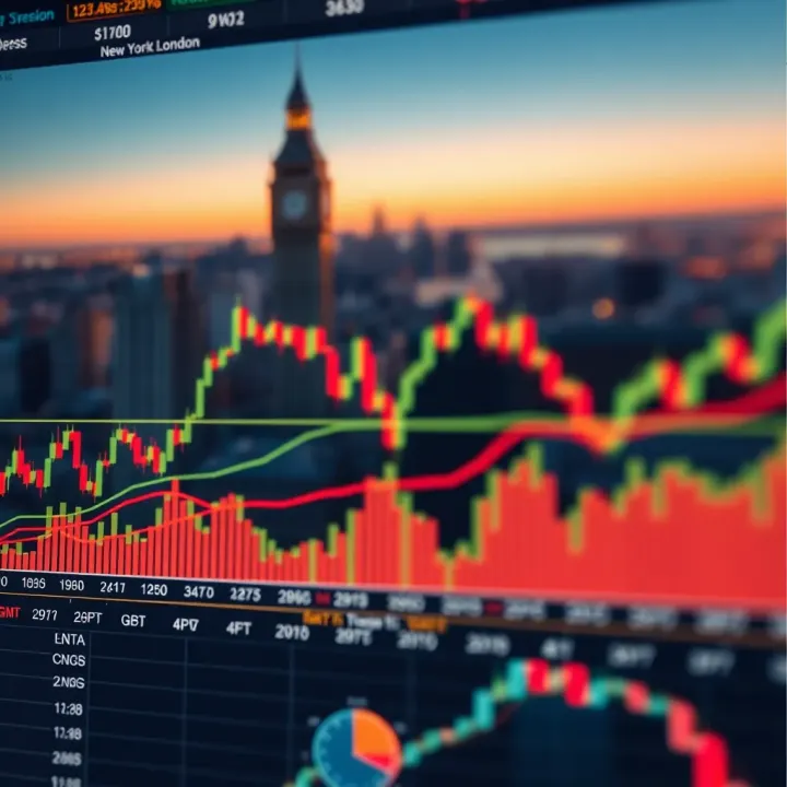New York Forex Session Hours and London Session Overlap in GMT Chart showing New York forex session hours in GMT with highlighted overlaps with London session