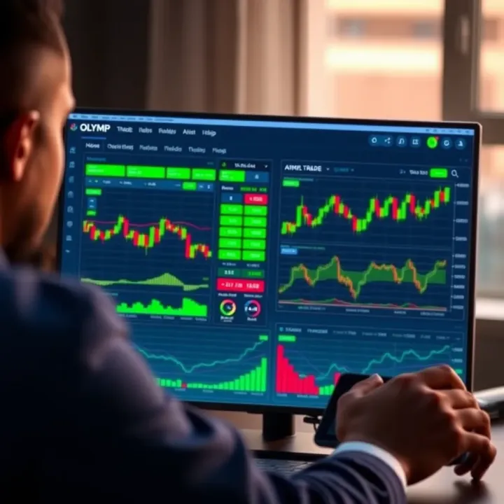 Overview of Olymp Trade Investment Platform for Nigerian Investors User interacting with the Olymp Trade platform showing various asset options and trading charts