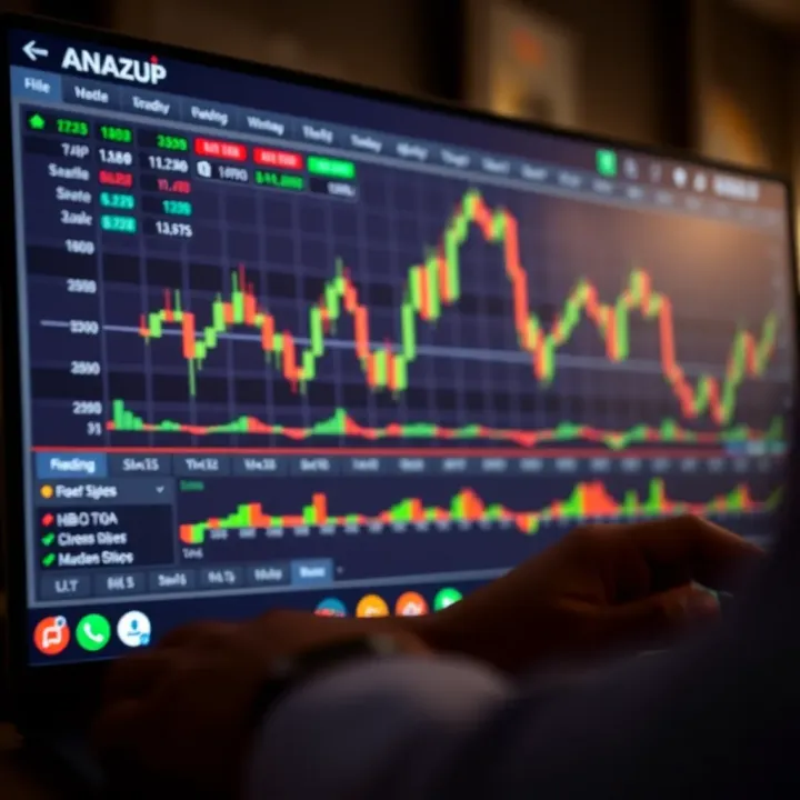 Interface of an online trading platform showing charts and stock options
