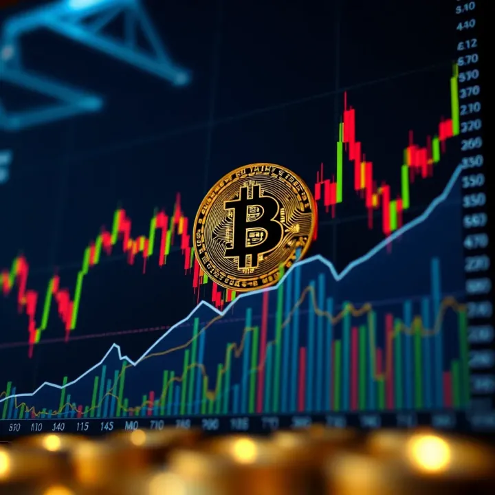 Graph illustrating Bitcoin price trends influenced by market indicators and investor sentiment