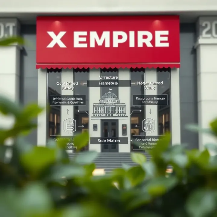Regulatory Environment Surrounding X Empire Listing Illustration of regulatory framework and compliance guidelines influencing X Empire's market debut