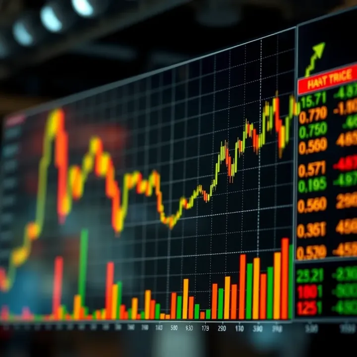 Graph showing stock price movements following X Empire's official listing on the market