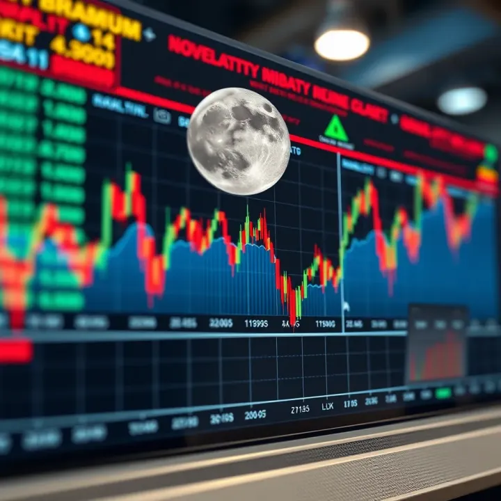 Financial chart highlighting the movement of global volatility indices along with key indicators
