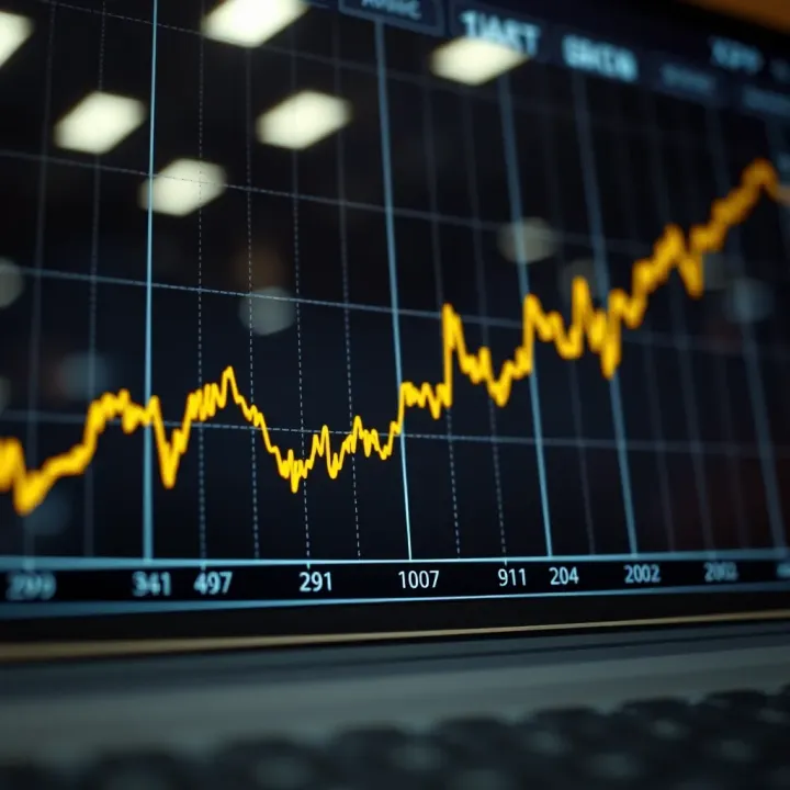 Graph showing upward and downward trends in XRP coin value over time