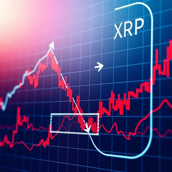 Graph showing XRP price movements and market trends